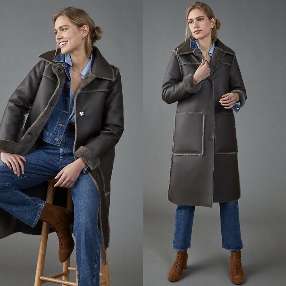 Anthropologie Kerry Reversible Fur Coat